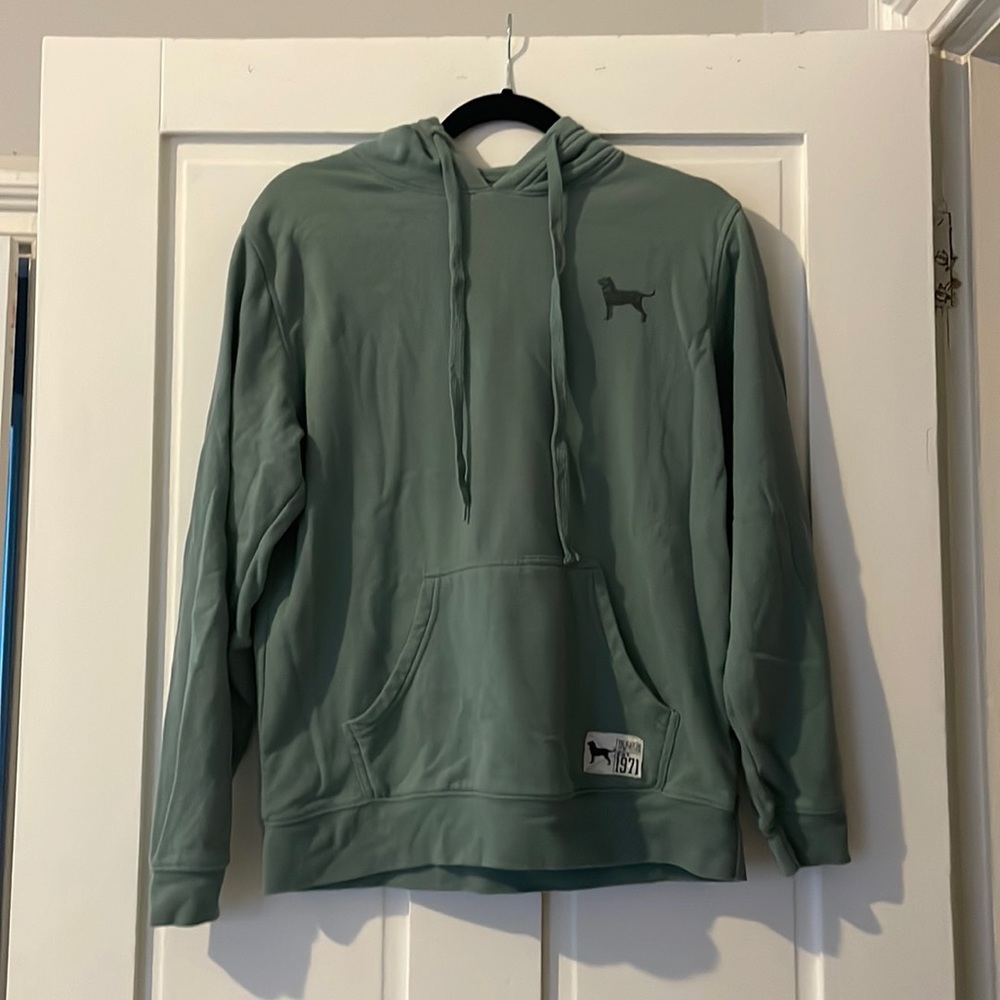 Green Black Dog Drawstring Hoodie